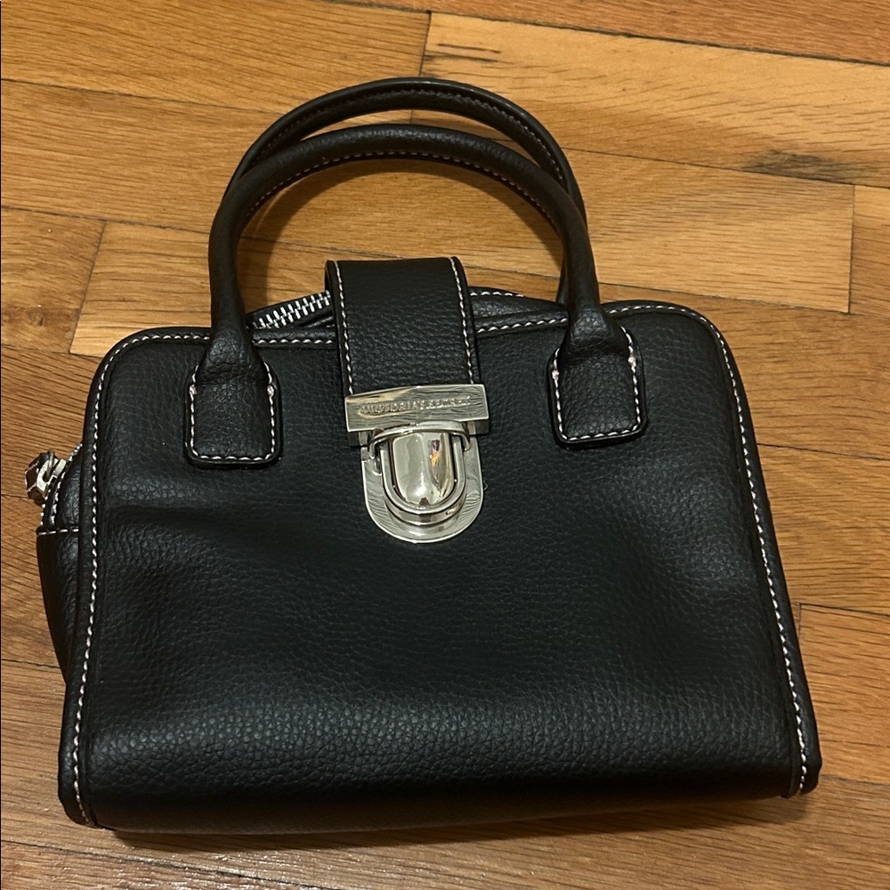 Victoria's Secret Black Mini Bag with Silver Lock
